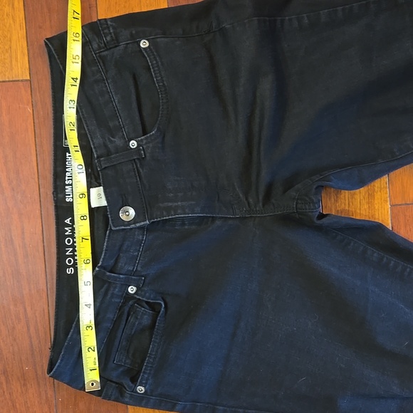 Sonoma Slim Straight Black Jeans Size 10 - Picture 5 of 8
